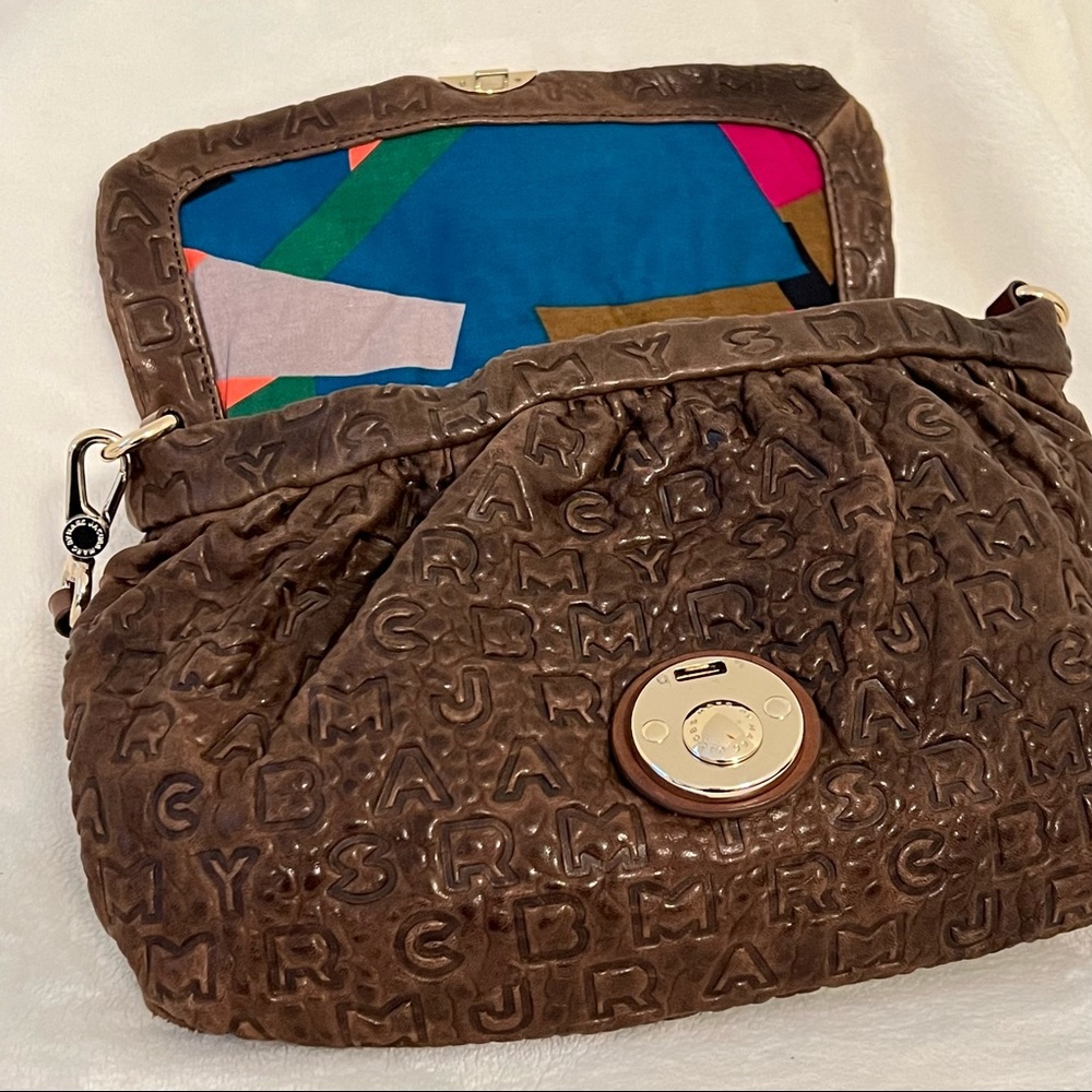 Marc Jacobs Brown Embossed Leather Shoulder Bag - Picture 11 of 16